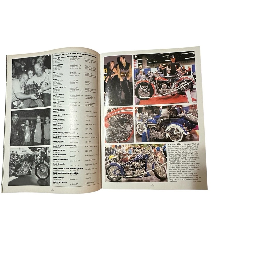 Lot Of 5 Vintage In The Wind Motorcycle Magazine 1990s Girls Cool Pictures - Picture 8 of 14